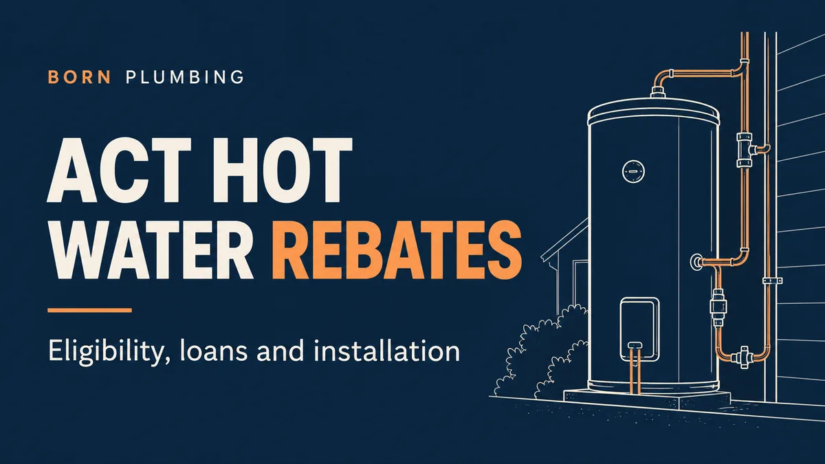 Act hot water rebates — Born Plumbing Canberra guide