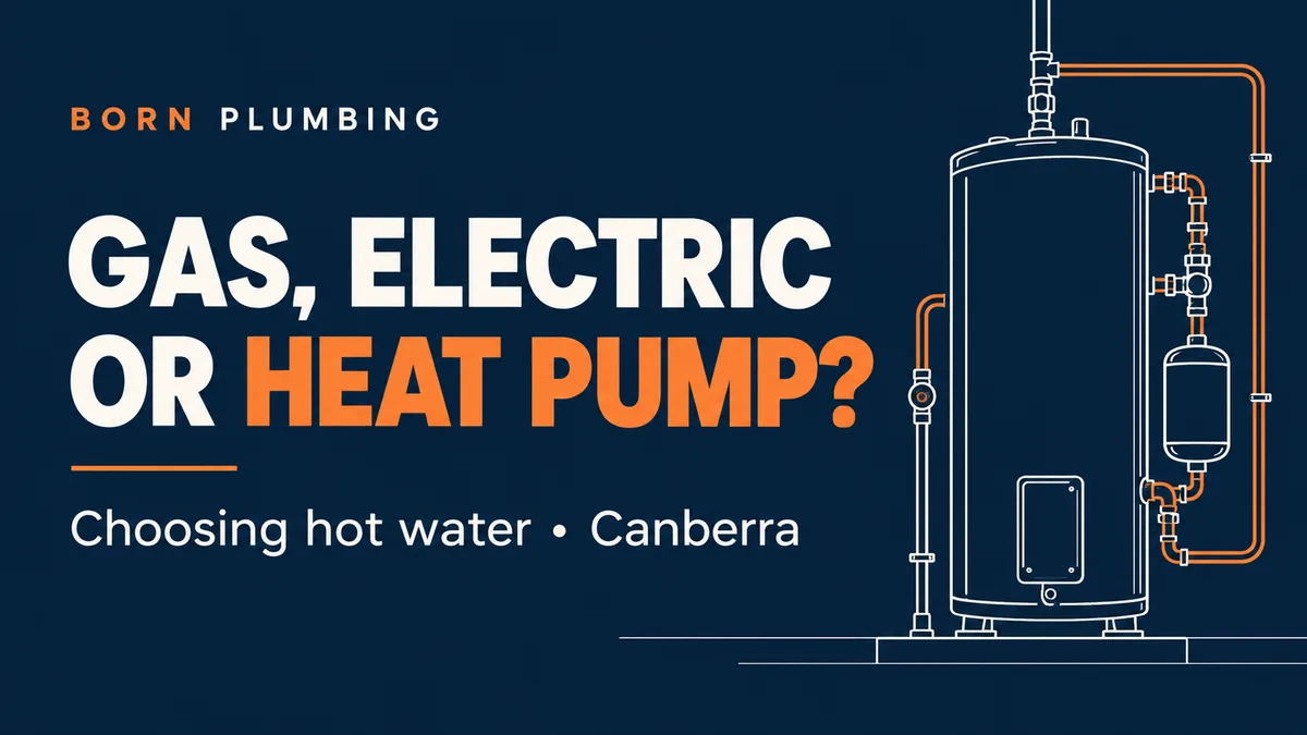 Gas, electric or heat pump? — Born Plumbing Canberra guide